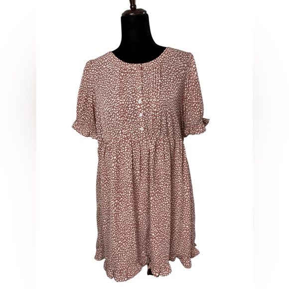 Jodifl Cream Patterned Short Sleeve Dress - Picture 8 of 10